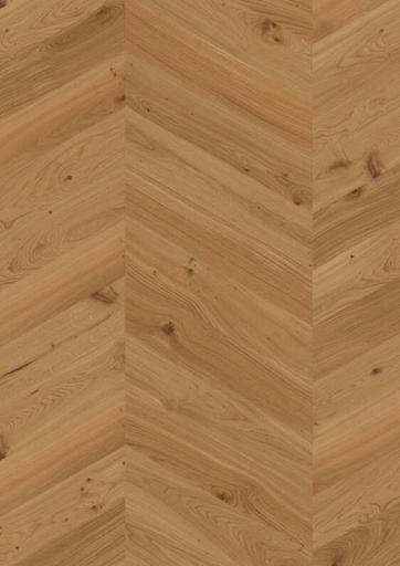 Boen Transparent Oak Chevron Wood Flooring, Brushed, Live Natural, 14x138x611 mm
