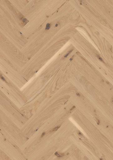 Boen Transparent Oak Herringbone Click Wood Flooring, Brushed, Live Natural, 14x138x690 mm