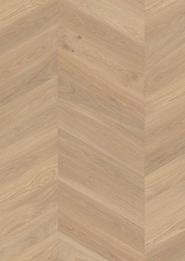 Boen White Oak Chevron Wood Flooring, Brushed, Live Natural, 14x138x611 mm