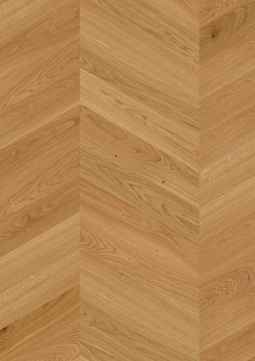 Boen Transparent Oak Chevron Wood Flooring, Brushed, Live Natural, 14x138x611 mm