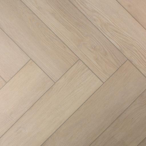 Evergreen Aqua Deluxe Vanilla Mist SPC Vinyl Flooring, Herringbone, 122x5x610mm