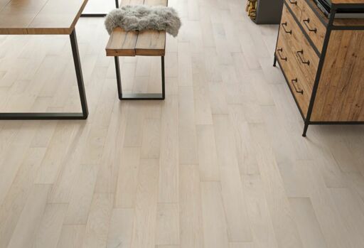 Beauvale Engineered Oak Flooring, Rustic, Double White, Brushed & UV Oiled, 125x10xRLmm Thumb