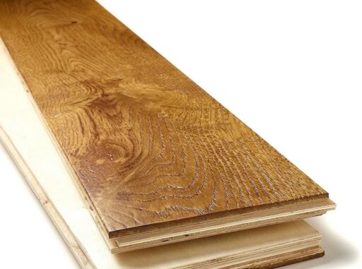 Blanko Budget Estepa, Engineered Oak Flooring, Golden, Handscraped, Deep Brushed & Lacquered, 180x20x1860mm Thumb