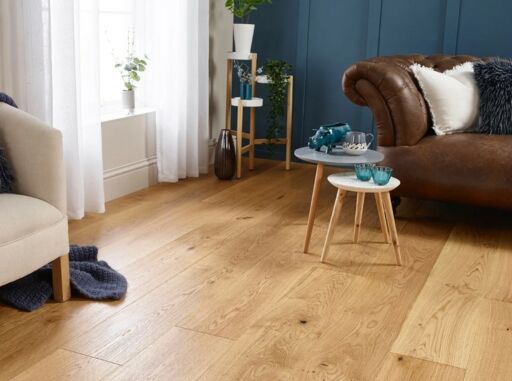 Blanko Budget Huelva, Engineered Oak Flooring, Natural Brushed & Lacquered, 220x15x1900mm Thumb