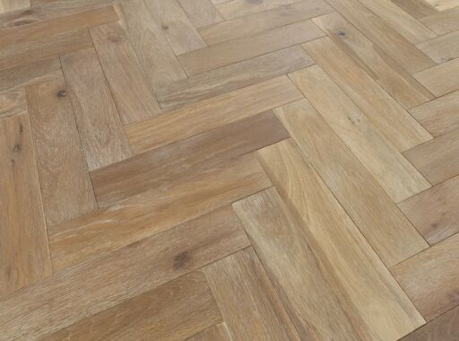 Blanko Budget Merida, Engineered Oak Flooring, Herringbone, Smoked Grey, Brushed & Oiled, 90x15x400mm