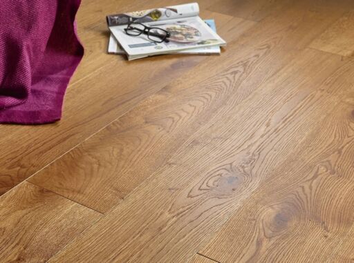 Blanko Budget Montilla, Engineered Oak Flooring, Smoked, Brushed & Lacquered, 190x15x1900mm Thumb