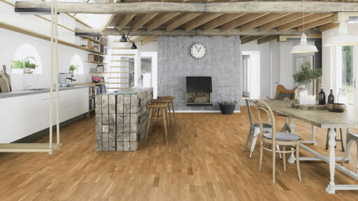 Boen Finale Oak Engineered 3-Strip Flooring, Oiled, 215x14x2200mm