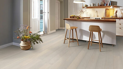 Boen Oak Andante Engineered Flooring, White, Live Pure Brushed, 14x181x2200mm