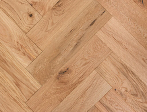 Harstad Engineered Oak Flooring, Herringbone, Rustic, Oiled, 125x15x600mm Thumb