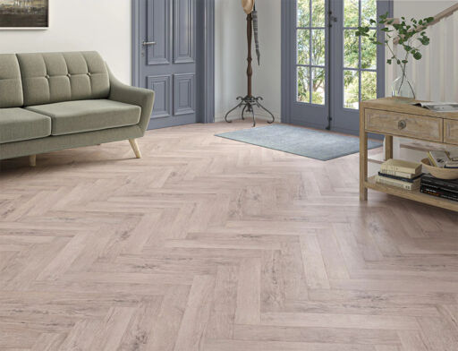 Billund Oak Laminate Flooring, Herringbone, 100x8x600mm