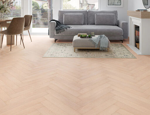 Brande Oak Laminate Flooring, Herringbone, 100x8x600mm