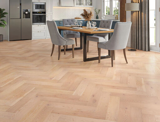 Stavanger Engineered Oak Flooring, Herringbone, Rustic, Invisible Oiled, 125x15x600mm
