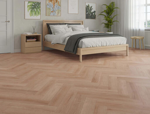 Jutila Oak SPC Vinyl Flooring, Herringbone, 127x8x635mm