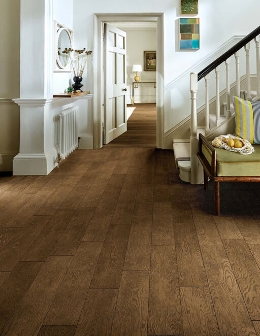 Chene Engineered Oak Flooring Cognac, Brushed and Lacquered, 150x3x14mm