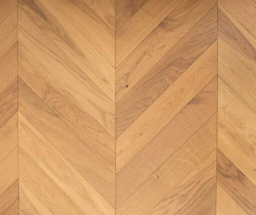 Eryndor Chevron Engineered Oak Flooring, Natural, Brushed, UV Oiled, 90x14x510mm