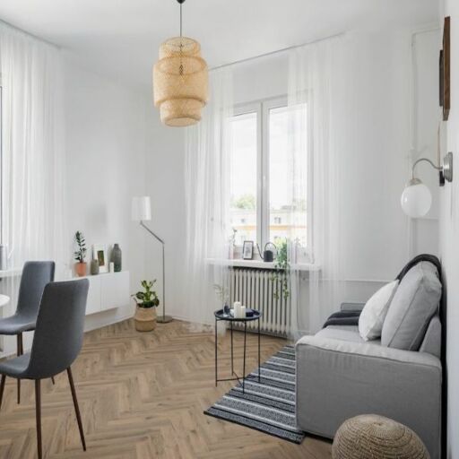 Evergreen Aqua Deluxe Smokey Bay Herringbone Vinyl Flooring, 122x5x610mm