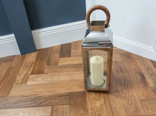 Evolve Mayfair, Engineered Oak Flooring, Herringbone, Smoked, Brushed & Lacquered, 100x18x500mm Thumb