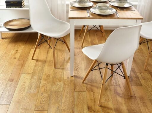 Evolve Richmond, Engineered Oak Flooring, Golden Brushed & Lacquered, RLx125x14mm