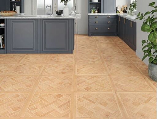 Hansnes Versailles Engineered Oak Flooring, Rustic, Brushed, Whitewashed & UV Oiled, 600x14x600mm Thumb