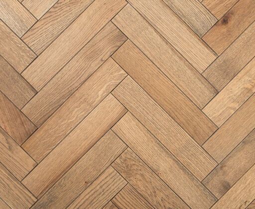 Hollowstem Herringbone Engineered Oak Flooring, Smoked, Brushed, UV Oiled, 70x20x350mm Thumb
