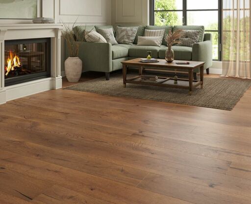Huldemoss Engineered Oak Flooring, Distressed, UV Lacquered, 220x15x2200mm