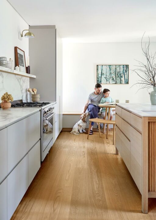 Kahrs Life Authentic Oak Nutmeg Plank Engineered Flooring, Brushed & Ultra Matt Lacquered, 193x10x1980mm