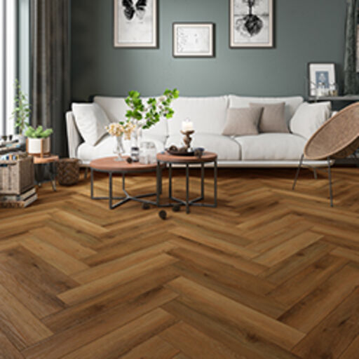 Longevity SPC Herringbone CW1704 Brown Oak, 615x123x4mm