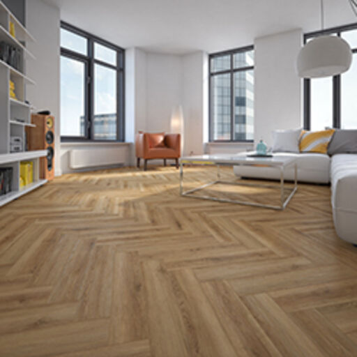 Longevity SPC Herringbone EW2600 Honey Oak, 615x123x4mm