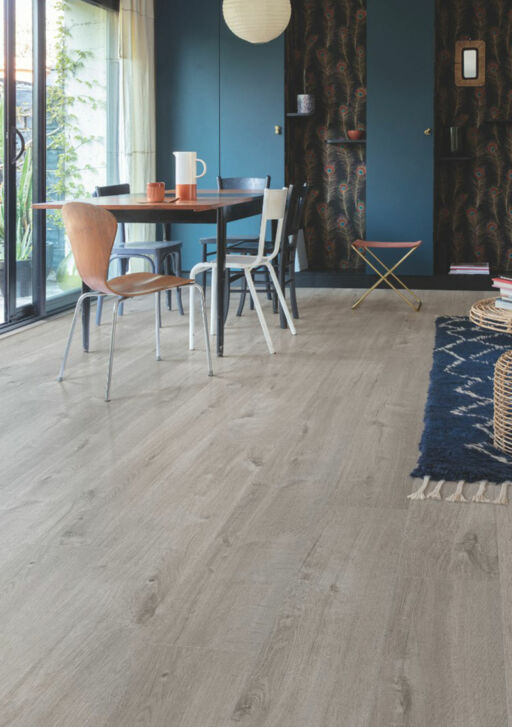 QuickStep Alpha Bloom, Cotton Oak Cozy Grey Vinyl Flooring, 209x6x1494mm