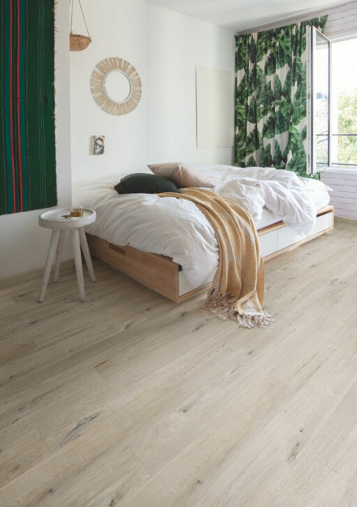 QuickStep Alpha Bloom, Cotton Oak White Blush Vinyl Flooring, 209x6x1494mm