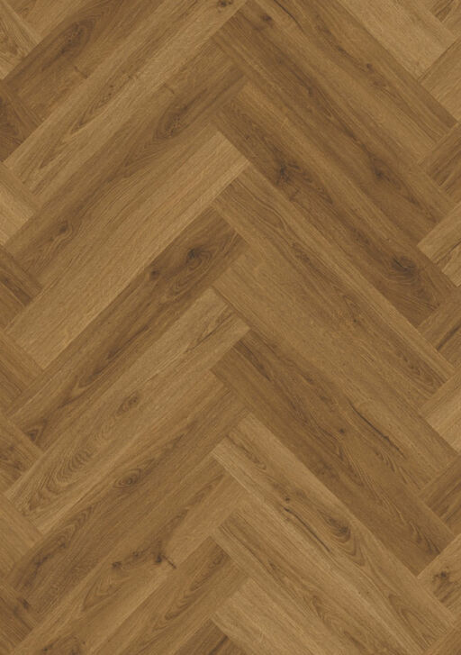 QuickStep Alpha Ciro, Botanic Caramel Oak Herringbone Vinyl Flooring, 126x6x630mm Thumb