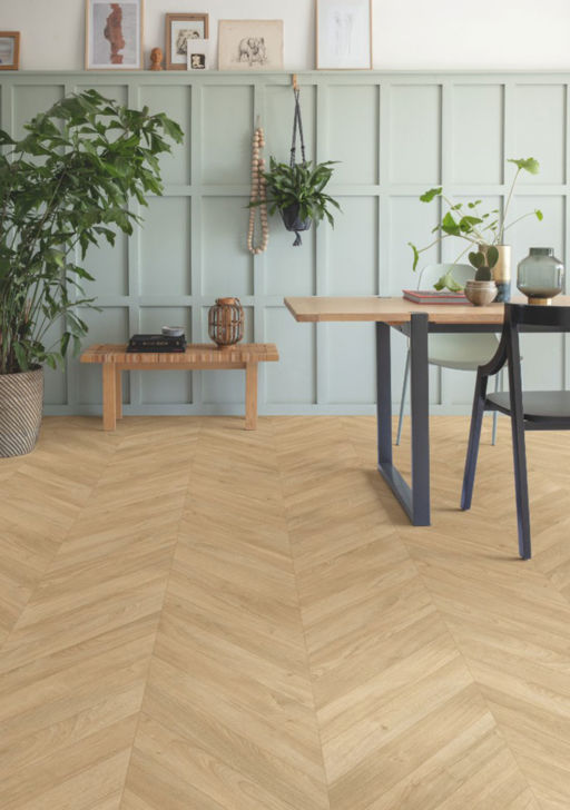 QuickStep Impressive Patterns, Chevron Oak Medium Laminate Flooring, 8mm