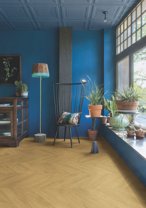 QuickStep Impressive Patterns Chevron Oak Natural Laminate Flooring, 8mm