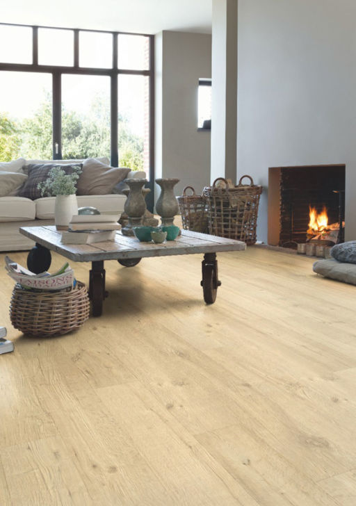 QuickStep Impressive Ultra Sandblasted Oak Natural Laminate Flooring, 12mm