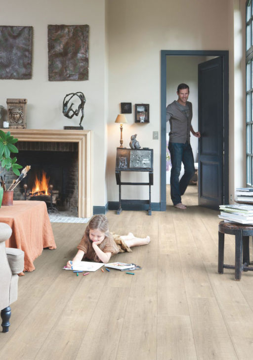 QuickStep Impressive Ultra Saw Cut Oak Beige Laminate Flooring, 12mm