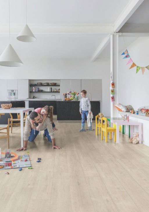 Quickstep Impressive Saw Cut Oak Beige Laminate Flooring, 8mm