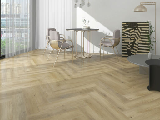 Tradition BML Invisible Oak Herringbone SPC Vinyl Flooring, 126x6.5x630mm