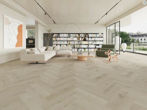 Tradition BML Smoked Grey Herringbone SPC Vinyl Flooring, 126x6.5x630mm