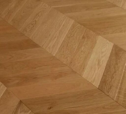 Tradition Chevron Engineered Oak Flooring, Natural, Brushed & Matt Lacquered, 90x14x510mm
