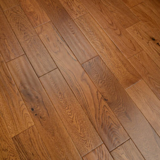 Tradition Engineered Golden Oak Flooring, Handscraped, Rustic, Lacquered, RLx125x18mm Thumb