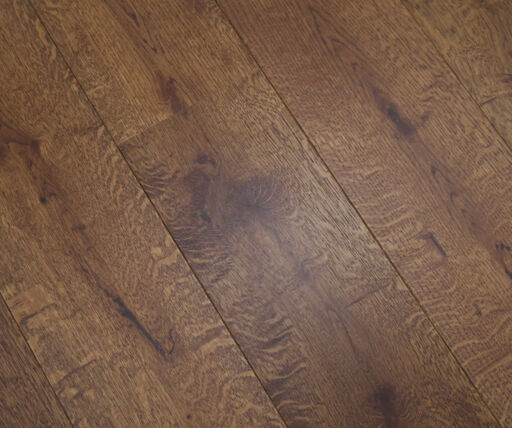 Tradition Engineered Oak Flooring, Golden Brandy, Brushed, Matt Lacquered, 190mm x 14mm x 1900mm Thumb