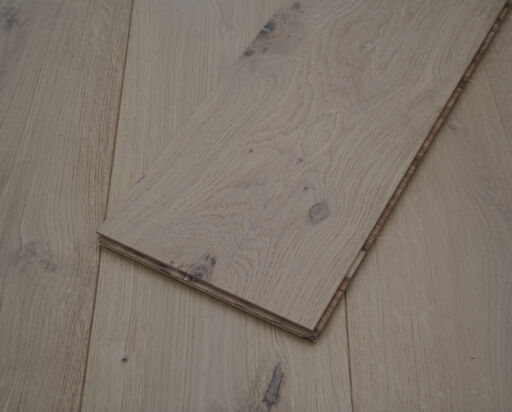Tradition Engineered Oak Flooring, Rustic, Invisible Lightly Brushed, Matt Lacquered, 220mm x 14mm x 2200 mm Thumb