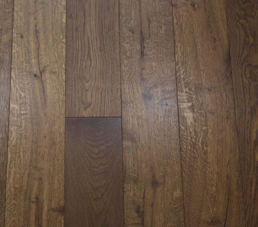 Tradition Engineered Oak Flooring, Scandi Smoked, Brushed, UV Oiled, 190mm x 14mm x 1900mm Thumb