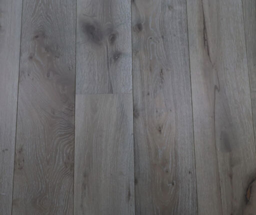 Tradition Engineered Oak Flooring, Whiteleaf Grey, Brushed, Matt Lacquered, 190mm x 14mm x 1900mm Thumb
