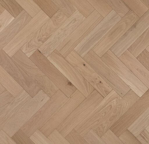 Tradition Engineered Oak Parquet Flooring, Herringbone, Unfinished, Prime, 90x14x450mm