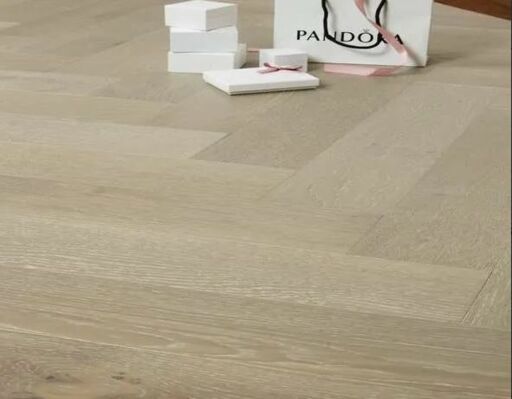 Tradition Nature Engineered Oak Herringbone, Ice White, Limed, UV Oiled 120x15x600mm