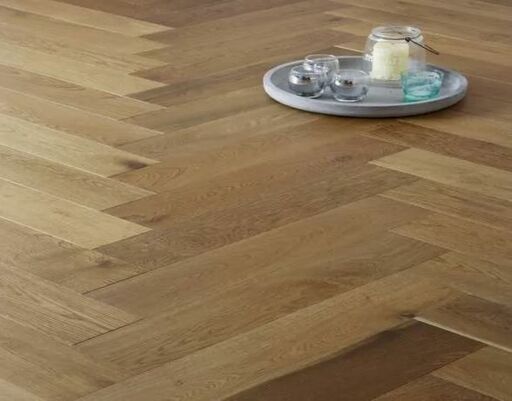 Tradition Nature Engineered Oak Herringbone, Smoked, UV Oiled 120x15x600mm