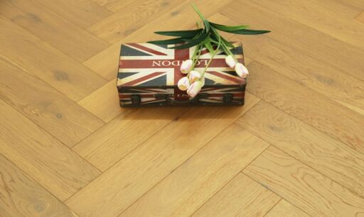 Tradition Select Engineered Oak Herringbone Flooring, Brushed & Smoked UV Lacquered 125x15x605mm