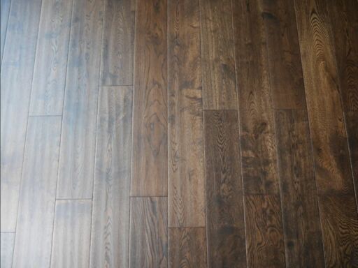 Tradition Solid Coffee Oak Hardwood Flooring, Rustic, Handscraped, Matt Lacquered, RLx125x18mm Thumb