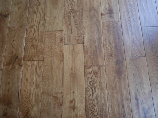 Tradition Solid Golden Oak Hardwood Flooring, Rustic, Handscraped, Matt Lacquered, RLx125x18mm Thumb